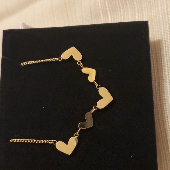 GOLD HEART ANKLE BRACELET - Picture 6 of 9